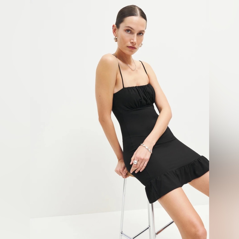 NWT Reformation Nyala Knit Dress Black Size Small - Picture 1 of 11
